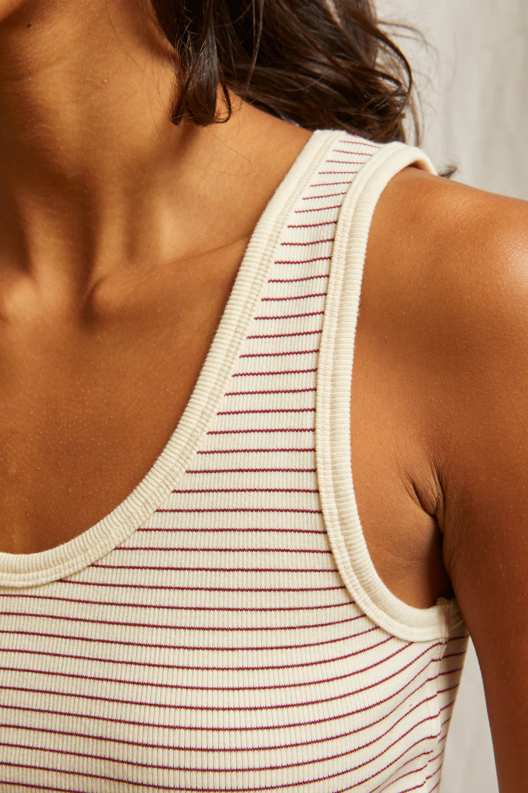 Blondie Tank Top in Red Stripe
