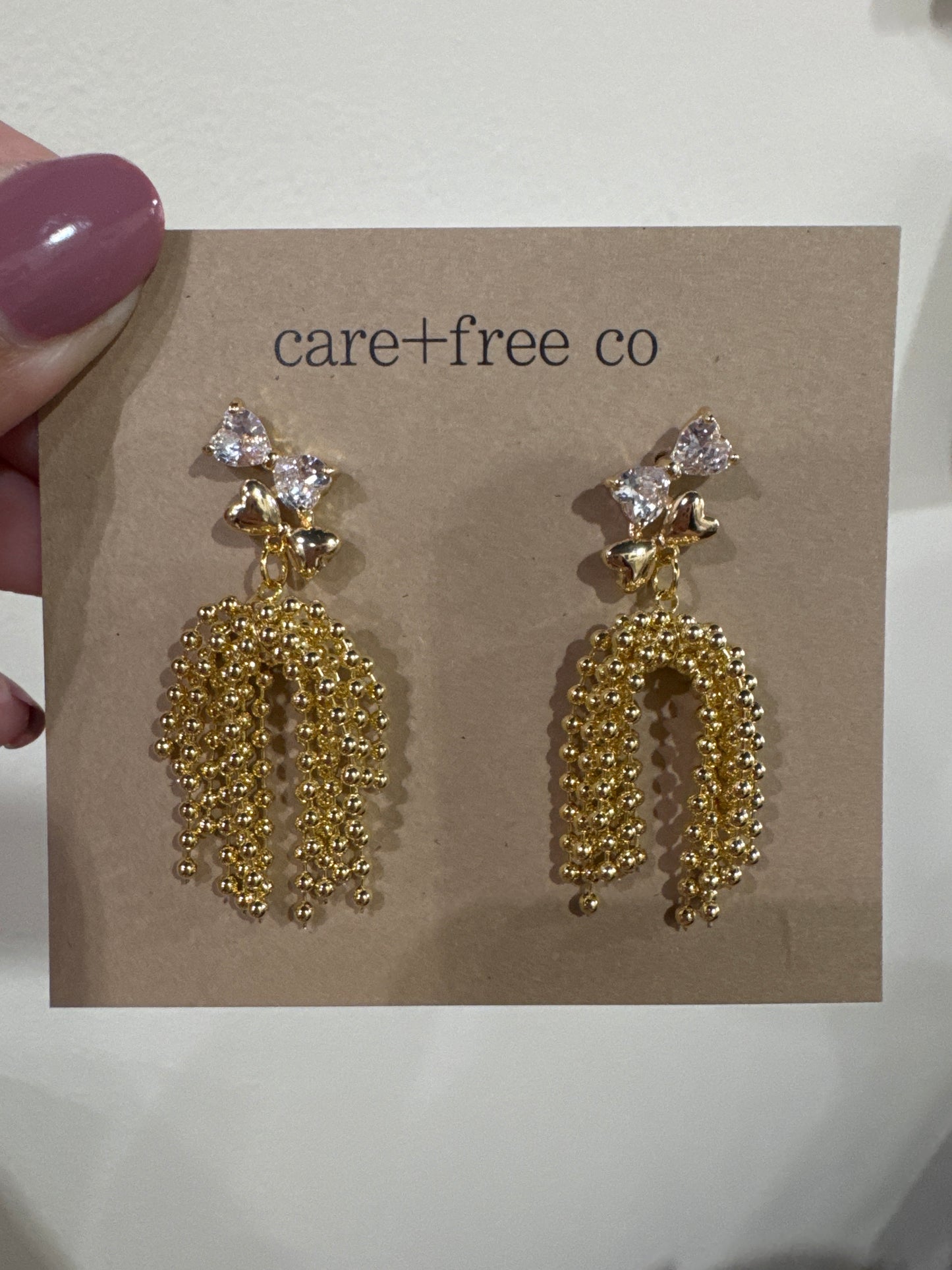 Bow Tassel Studs