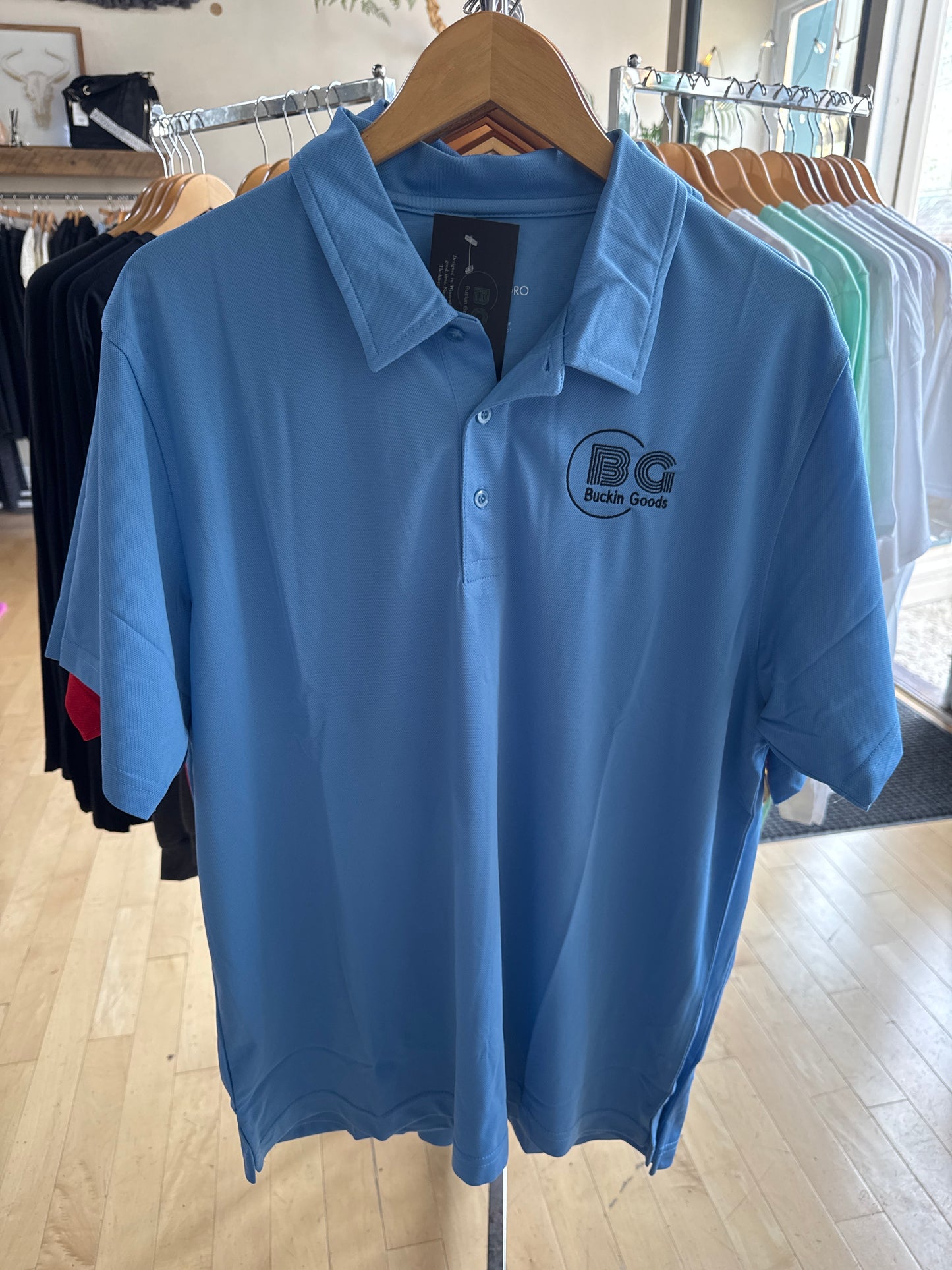 Buckin Good Polo in Blue