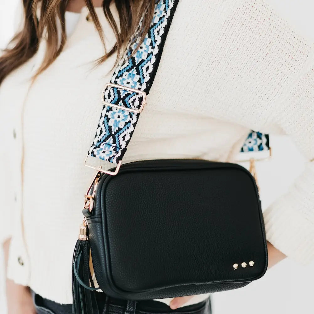 Willow Camera Crossbody Bag in Black