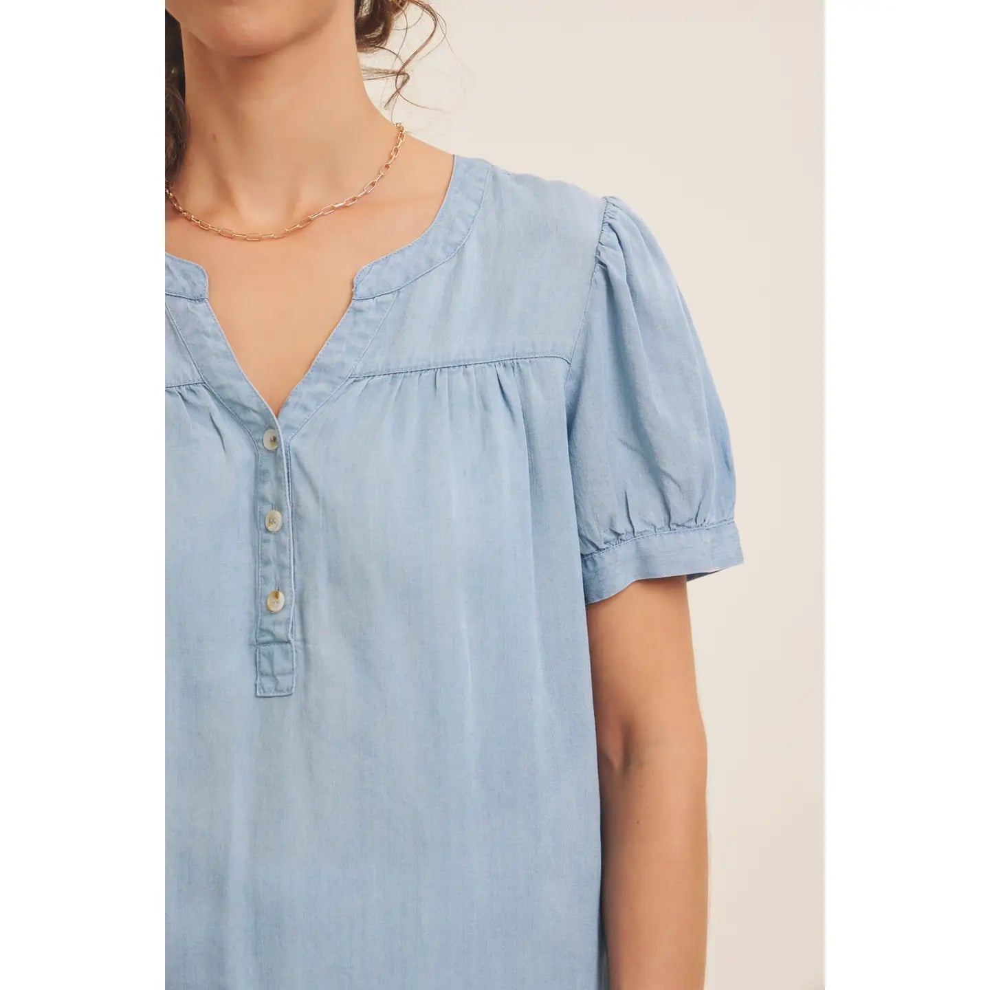 Mineral Washed Tencel Blouse