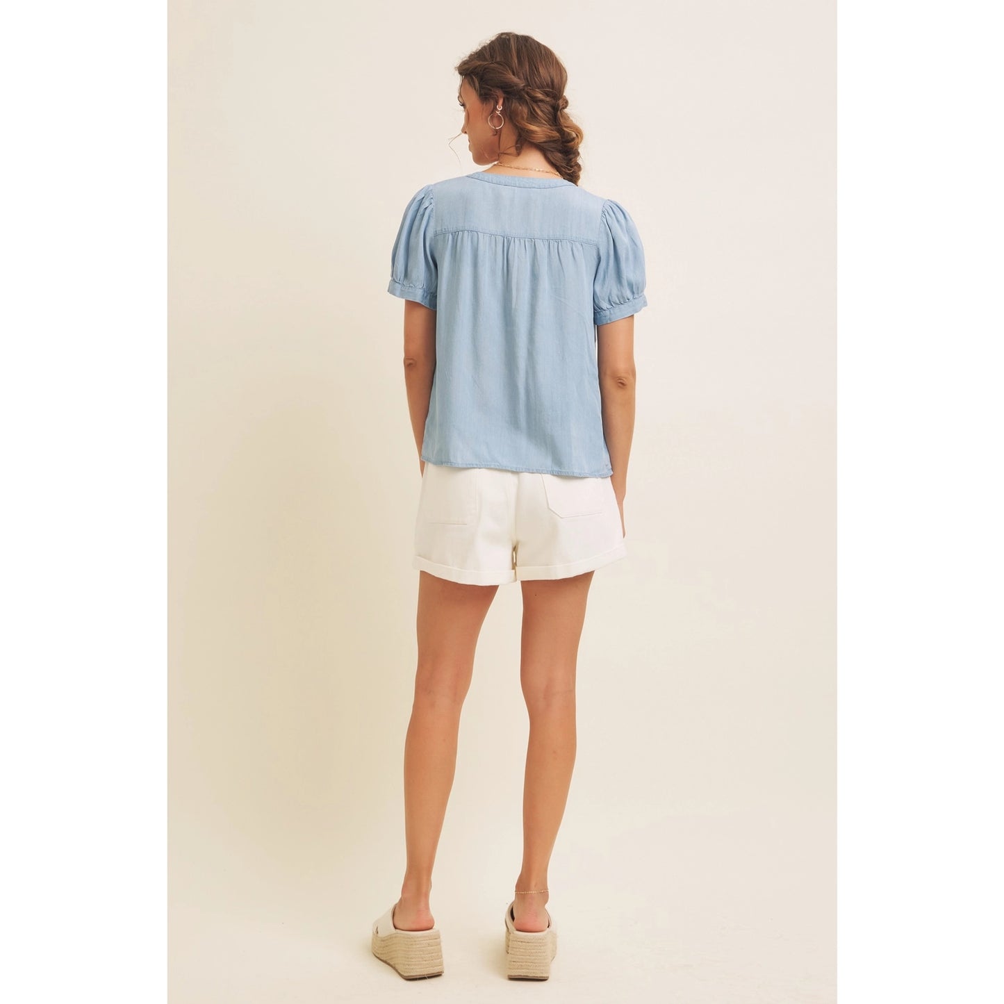 Mineral Washed Tencel Blouse