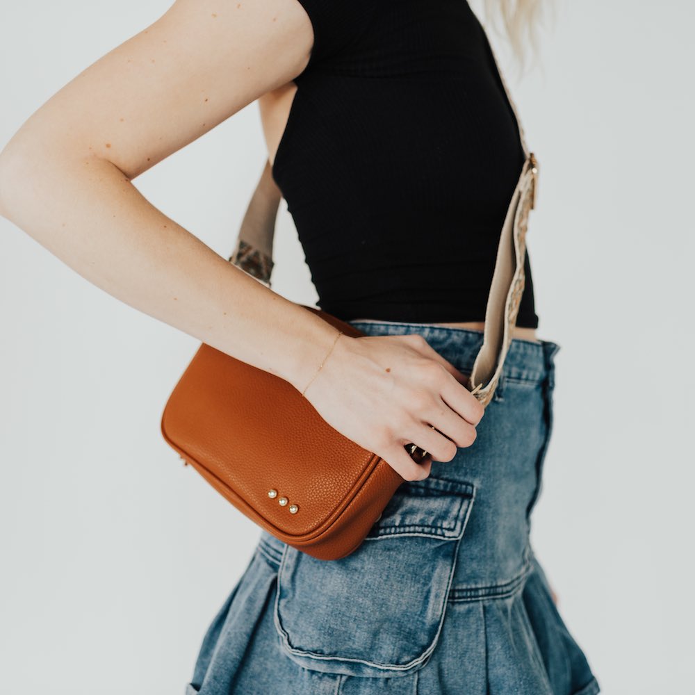 Willow Camera Crossbody Bag in Brown