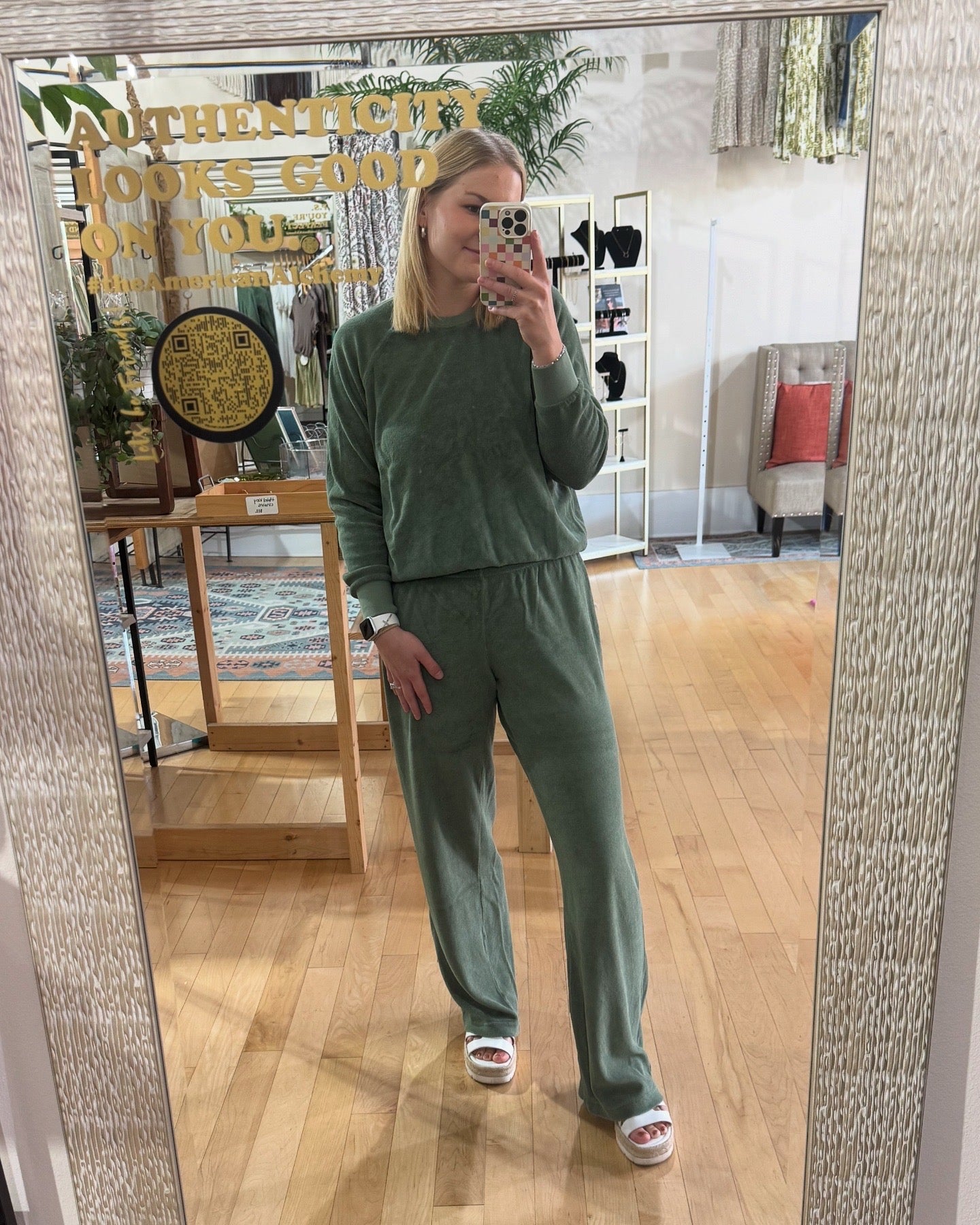 Katie Straight Leg Terry Sweats