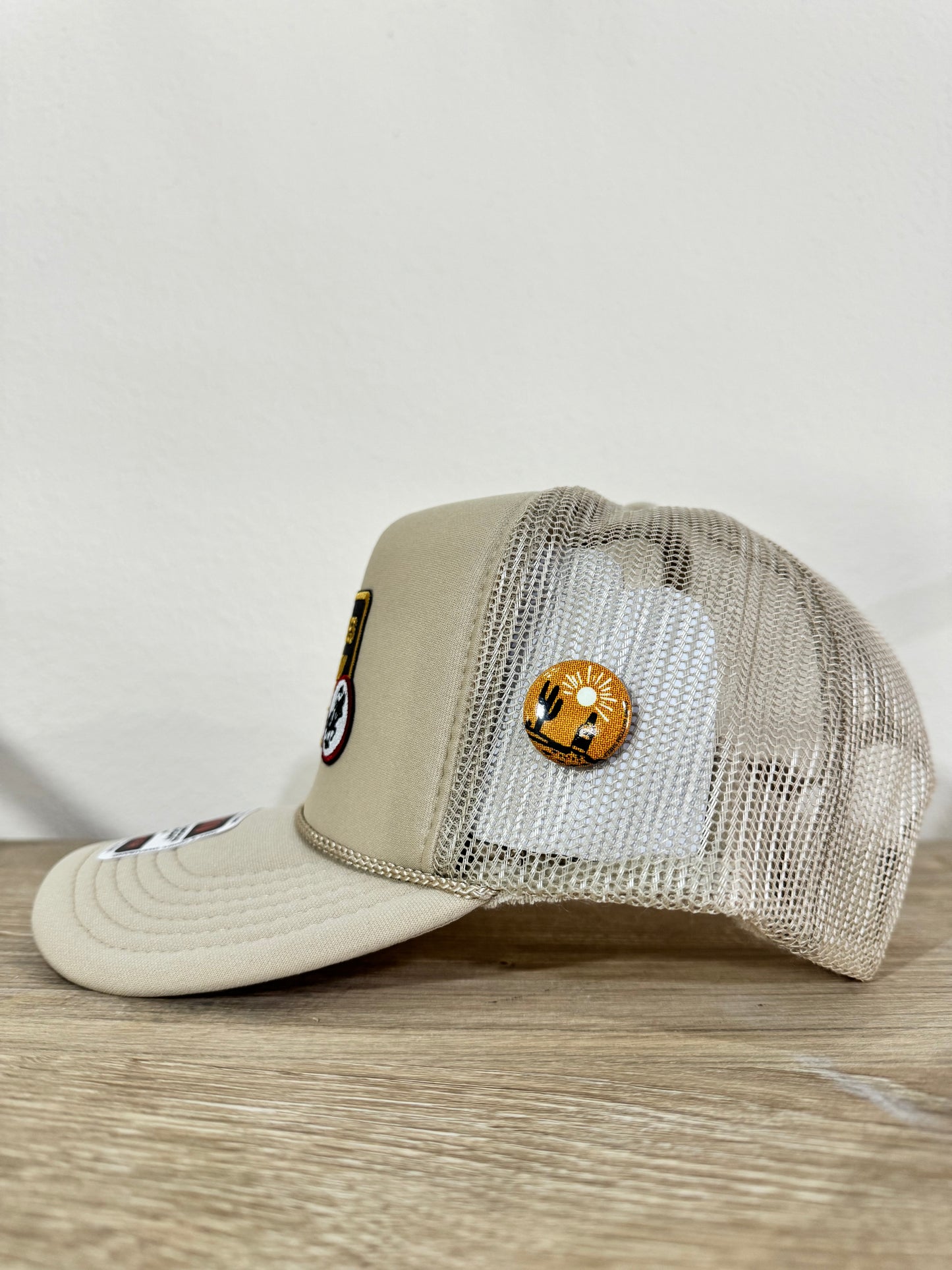 Savin Horses Snapback Hat in Sand