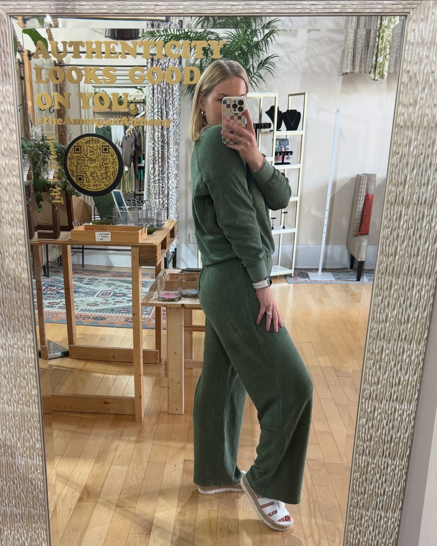 Katie Straight Leg Terry Sweats