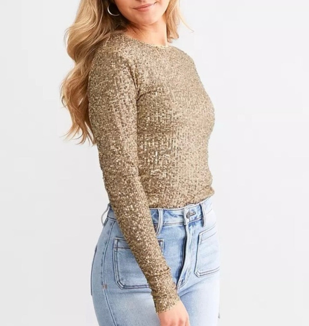 Free People Gold Combo Top Ks Boutique