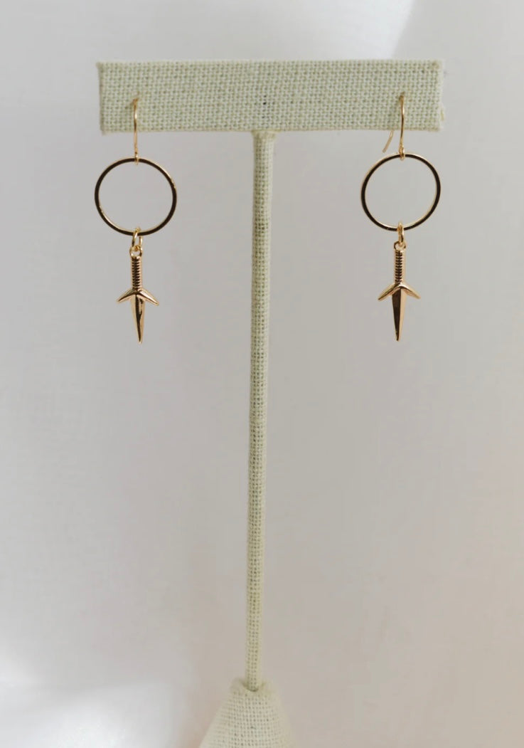 dainty dagger earrings