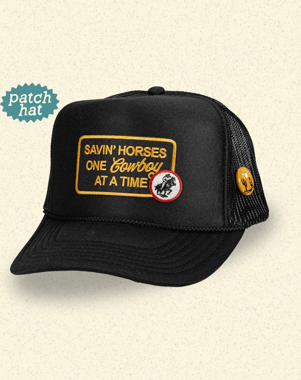 Savin Horses Snapback Hat in Black