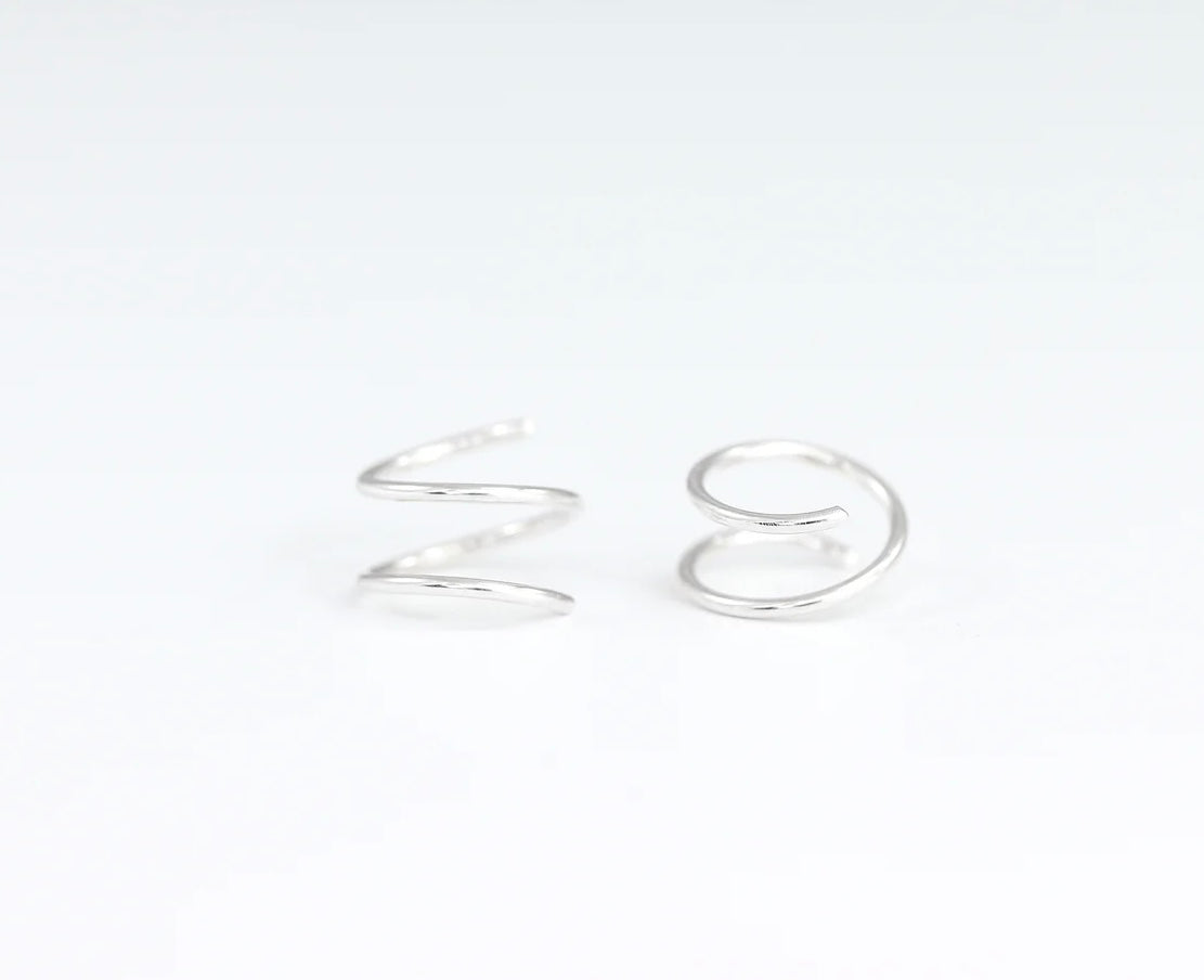 Coil Earrings Sterling Silver