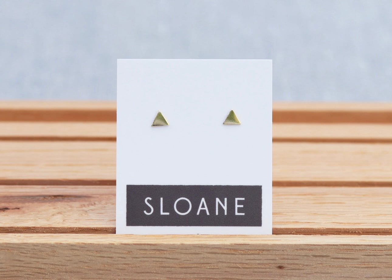 Triangle Shape Studs Gold Filled