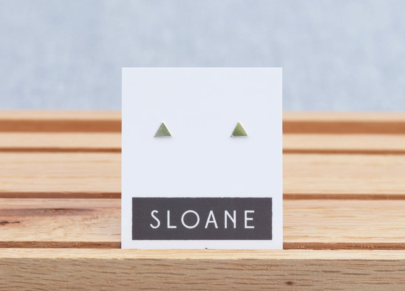 Triangle Shape Studs Sterling Silver