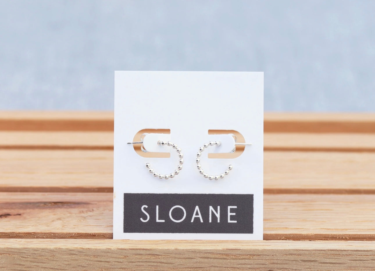 Sequin Hoops Small Sterling Silver