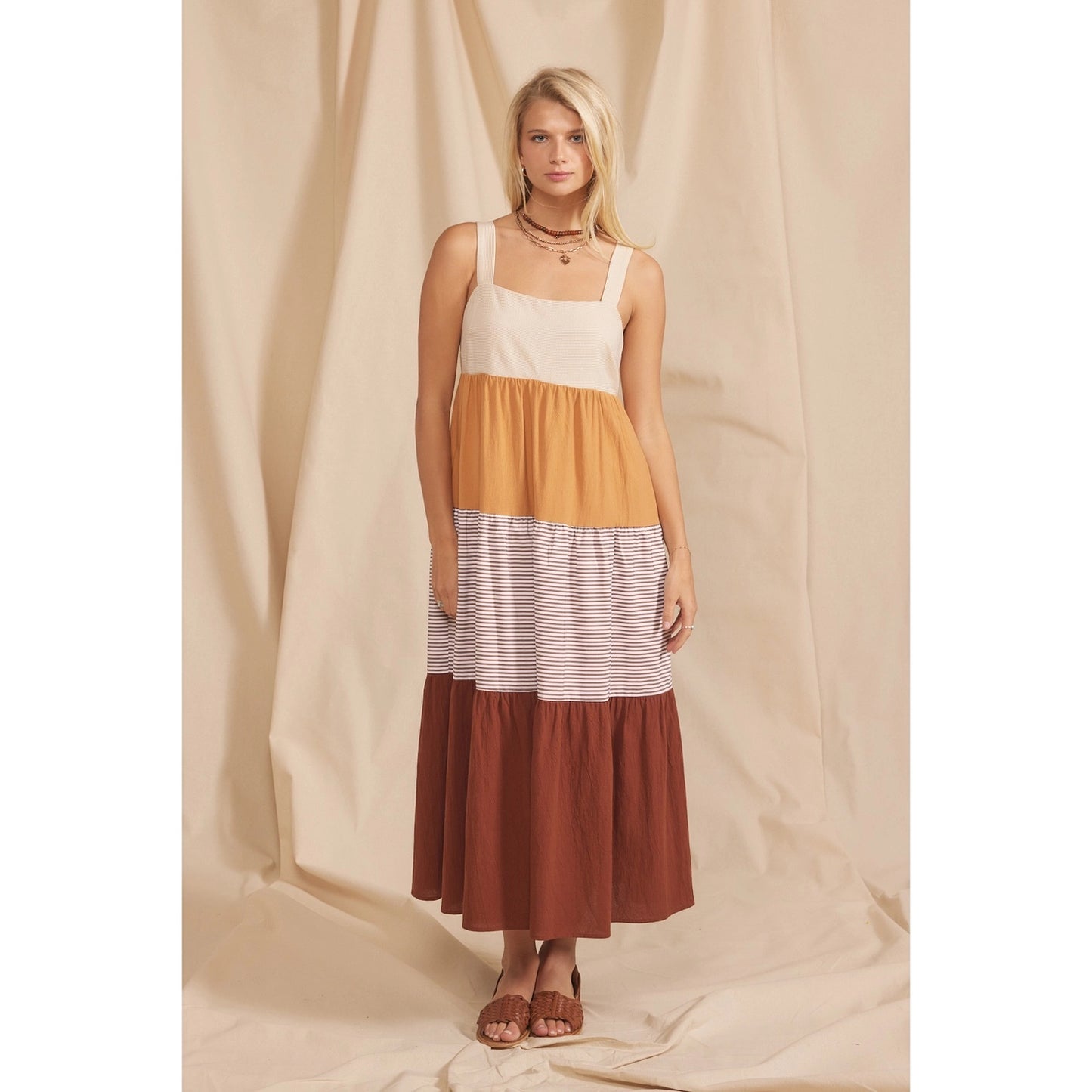 Sierra Striped Midi Dress