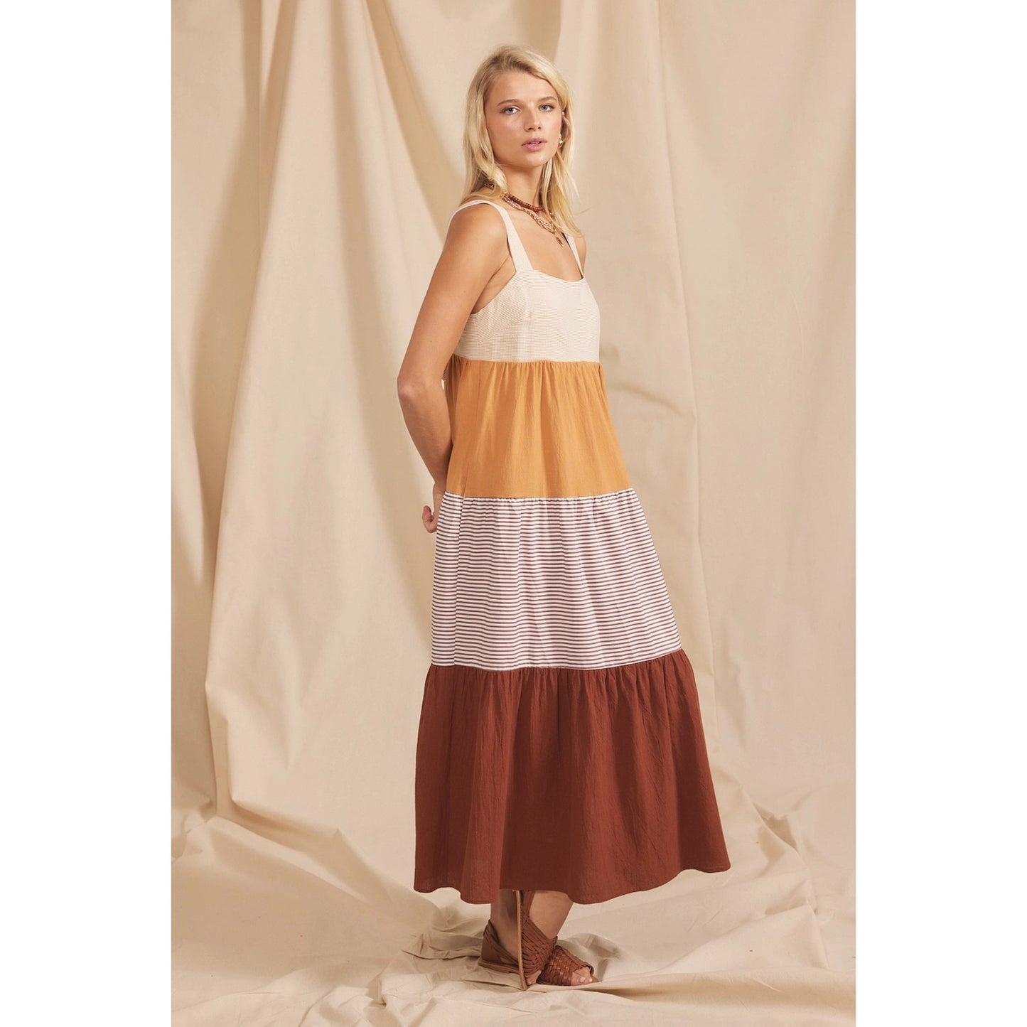 Sierra Striped Midi Dress