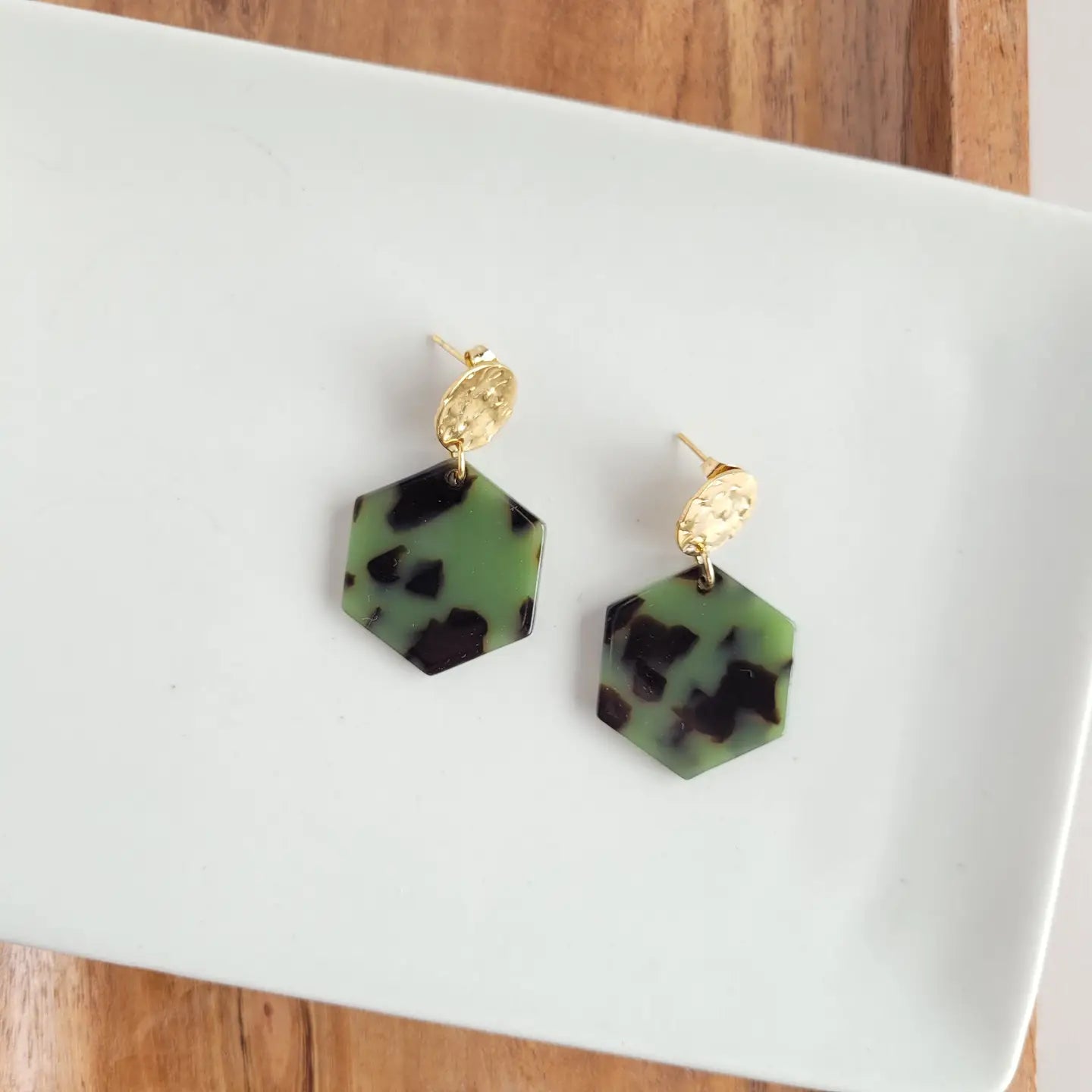 Roxy Earrings in Olive