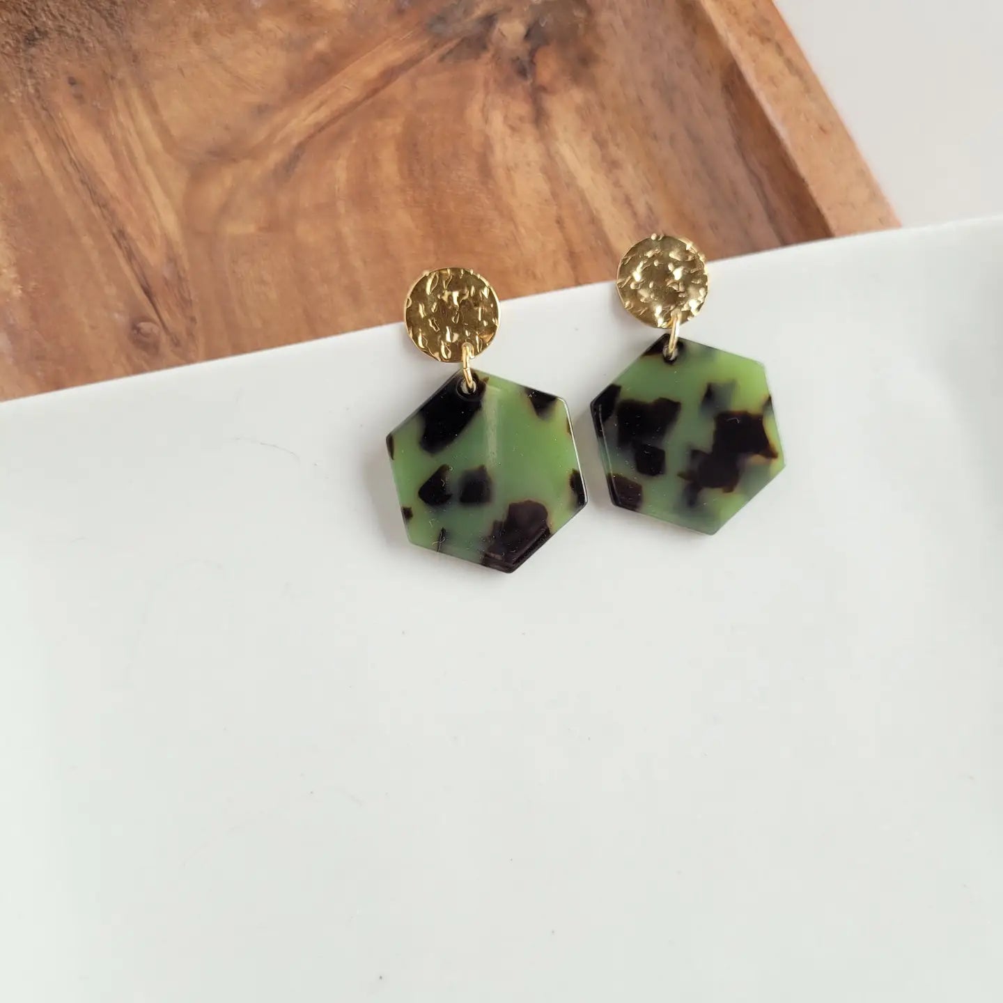 Roxy Earrings in Olive