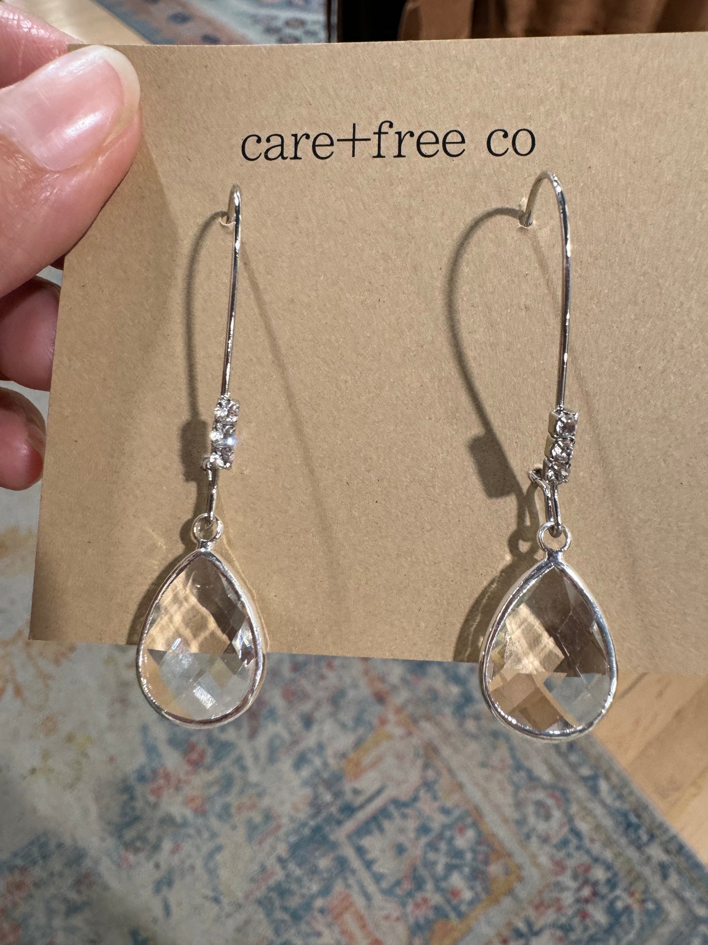 Drop Gem Earrings by Care Free Co