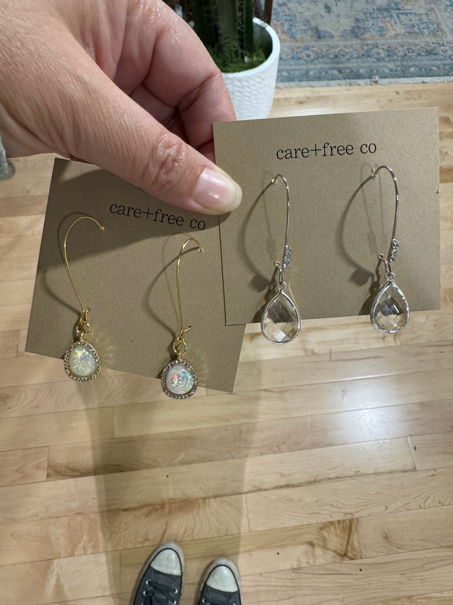 Drop Gem Earrings by Care Free Co