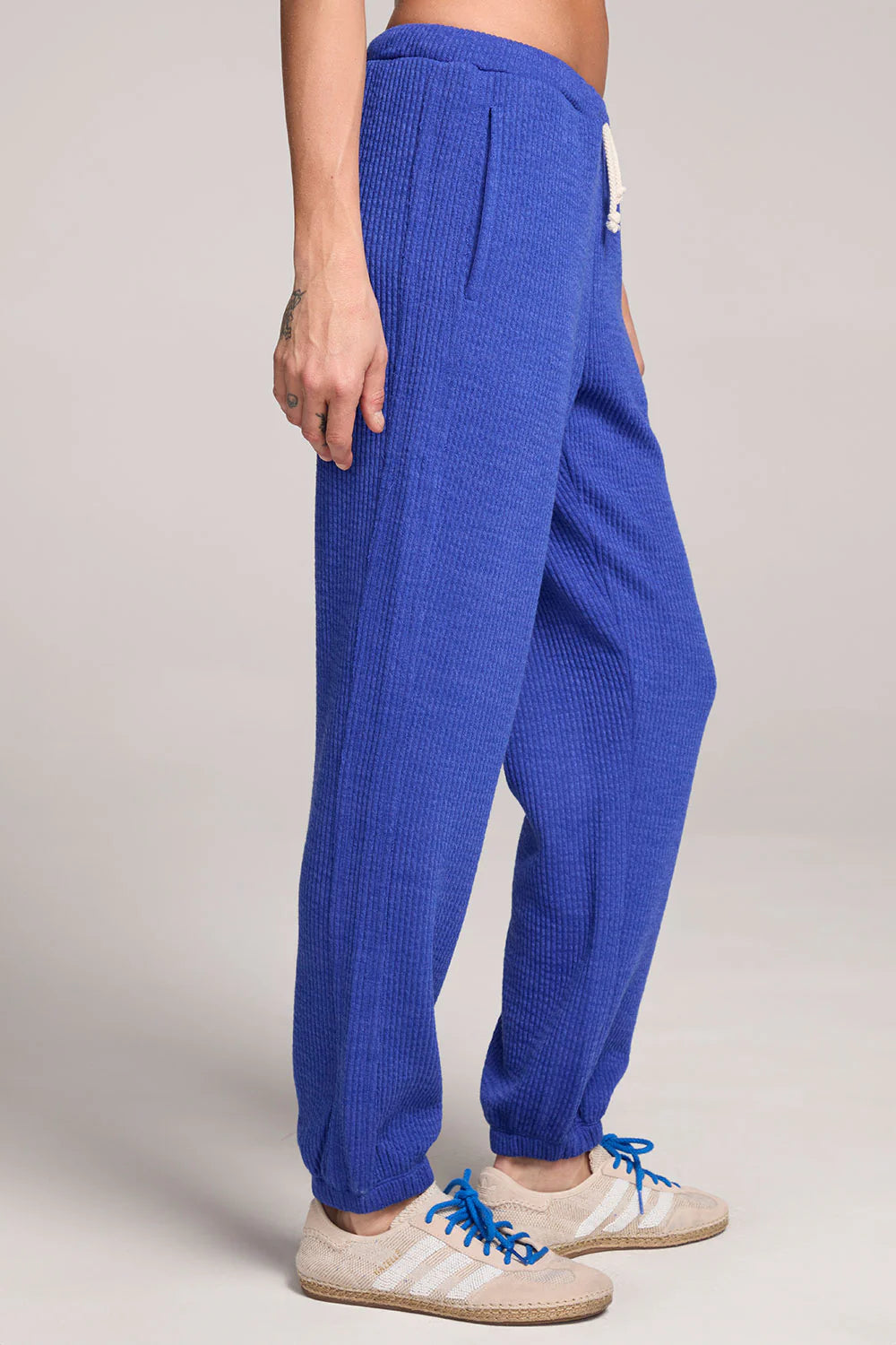 Pull on lapis blue jogger pants 