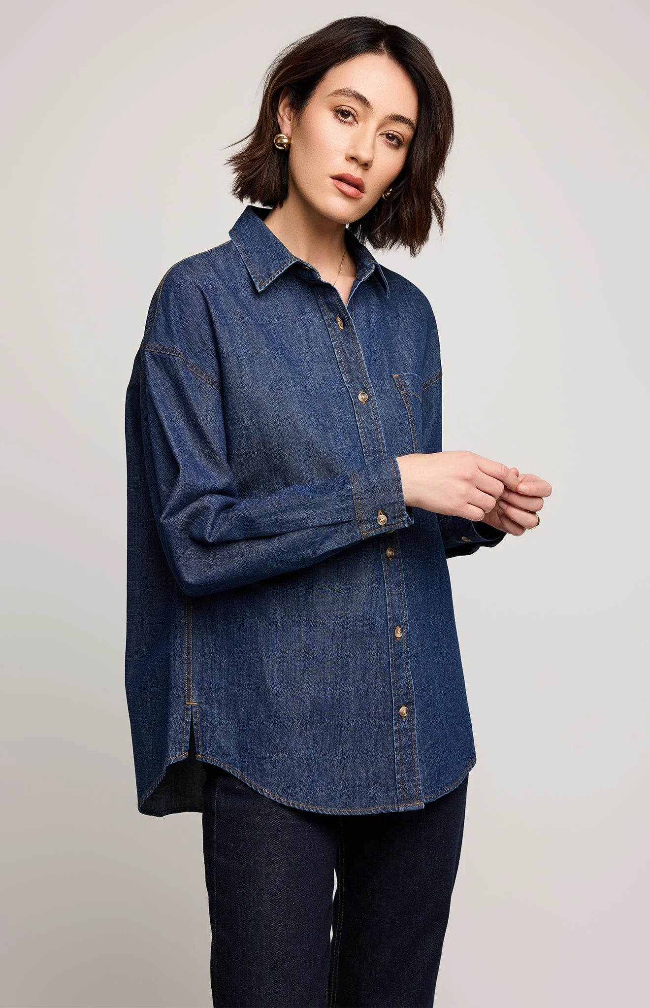 Whitney Denim Button Down Shirt