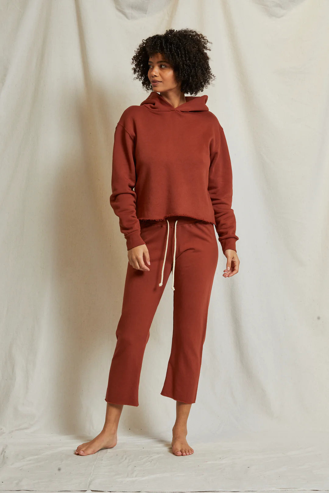 Jamaica Beach Fleece Straight Leg in Russet