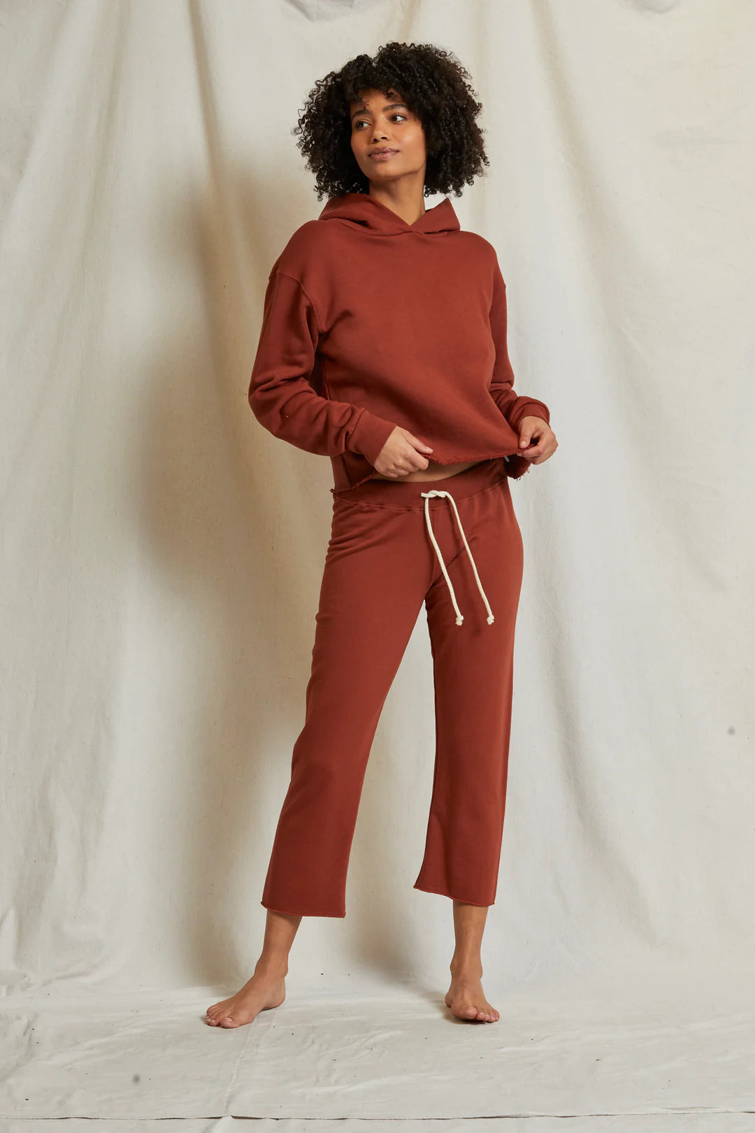 Jamaica Beach Fleece Straight Leg in Russet