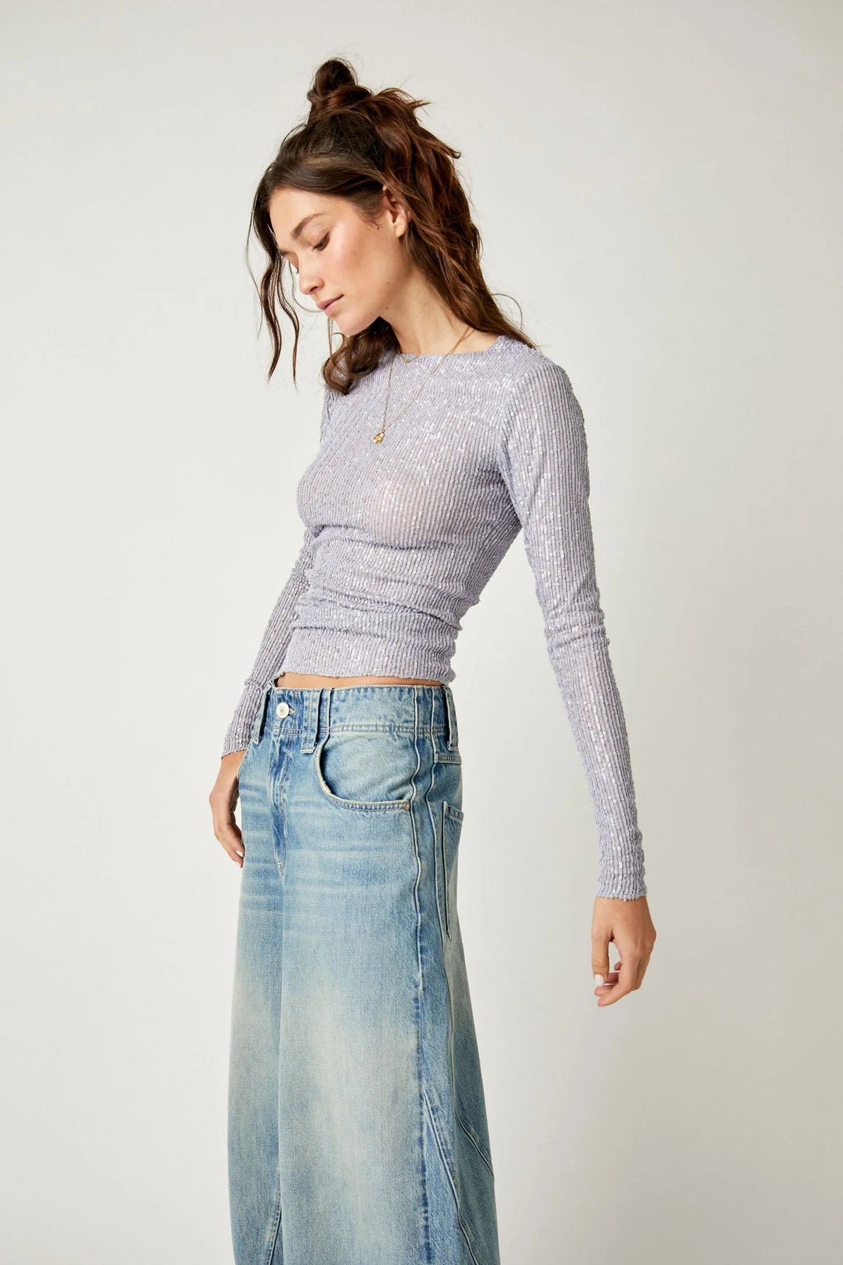 Free People Lavender Combo Top Ks Boutique