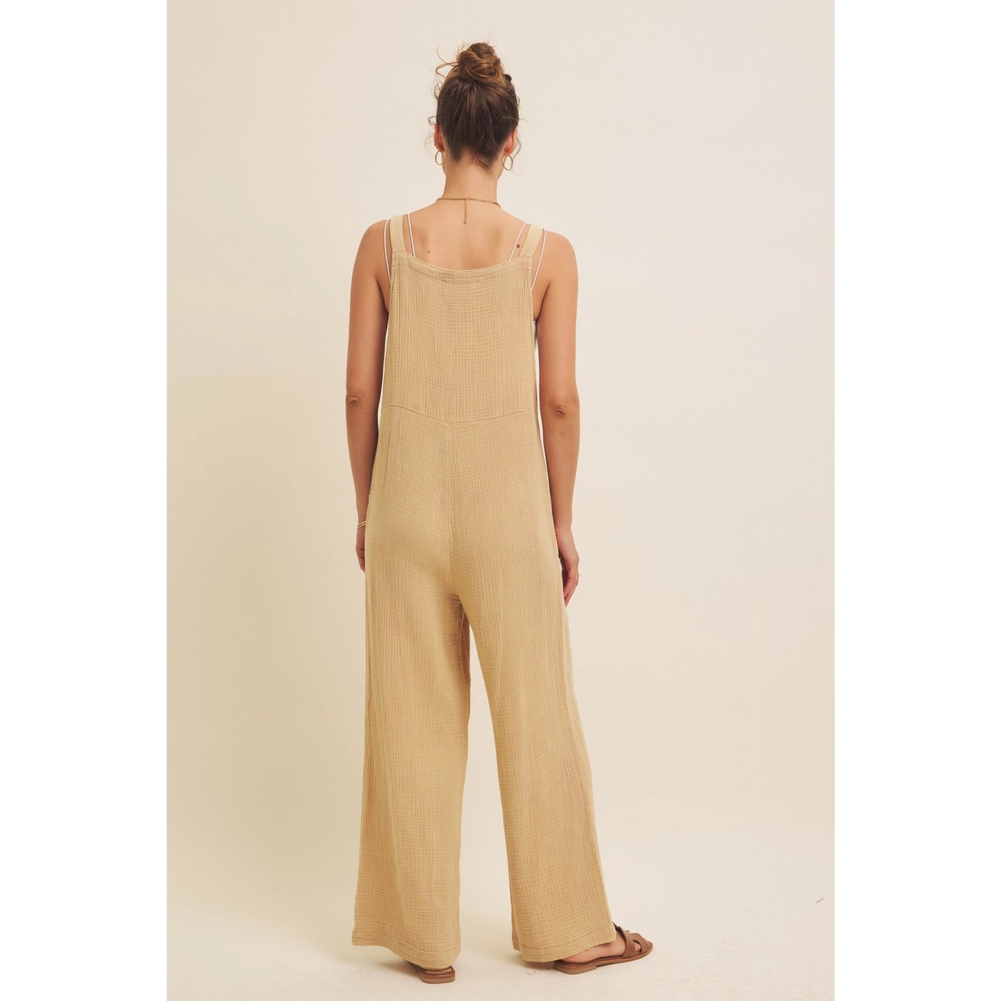 Mineral Washed Wide Leg Overall