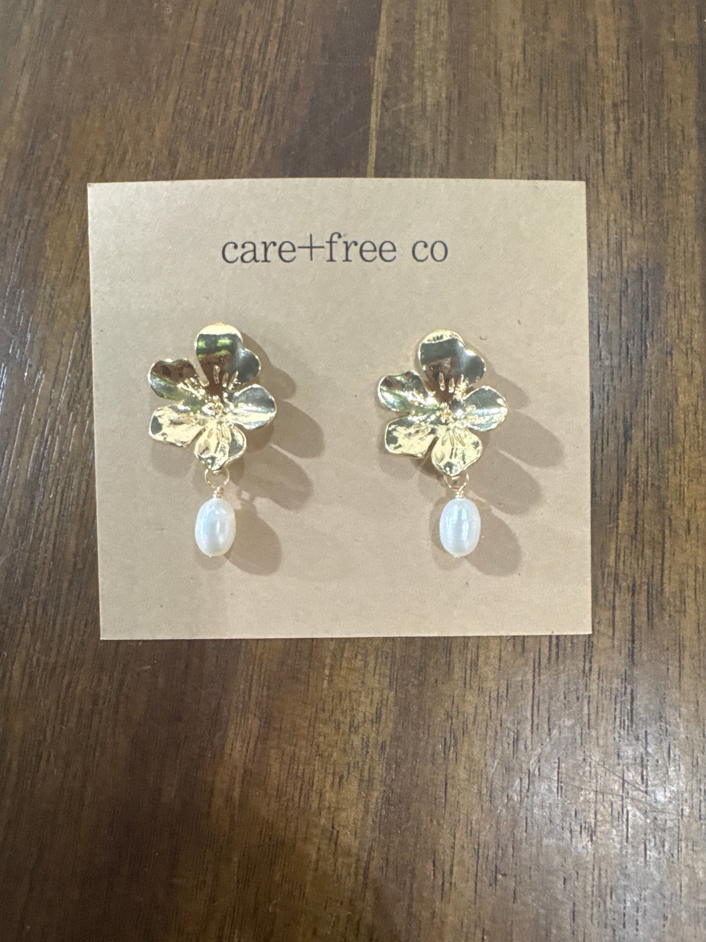 Flower + Pearl studs