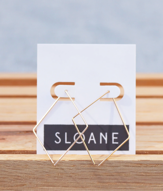 Diamond Hoops Small 14k Gold Filled