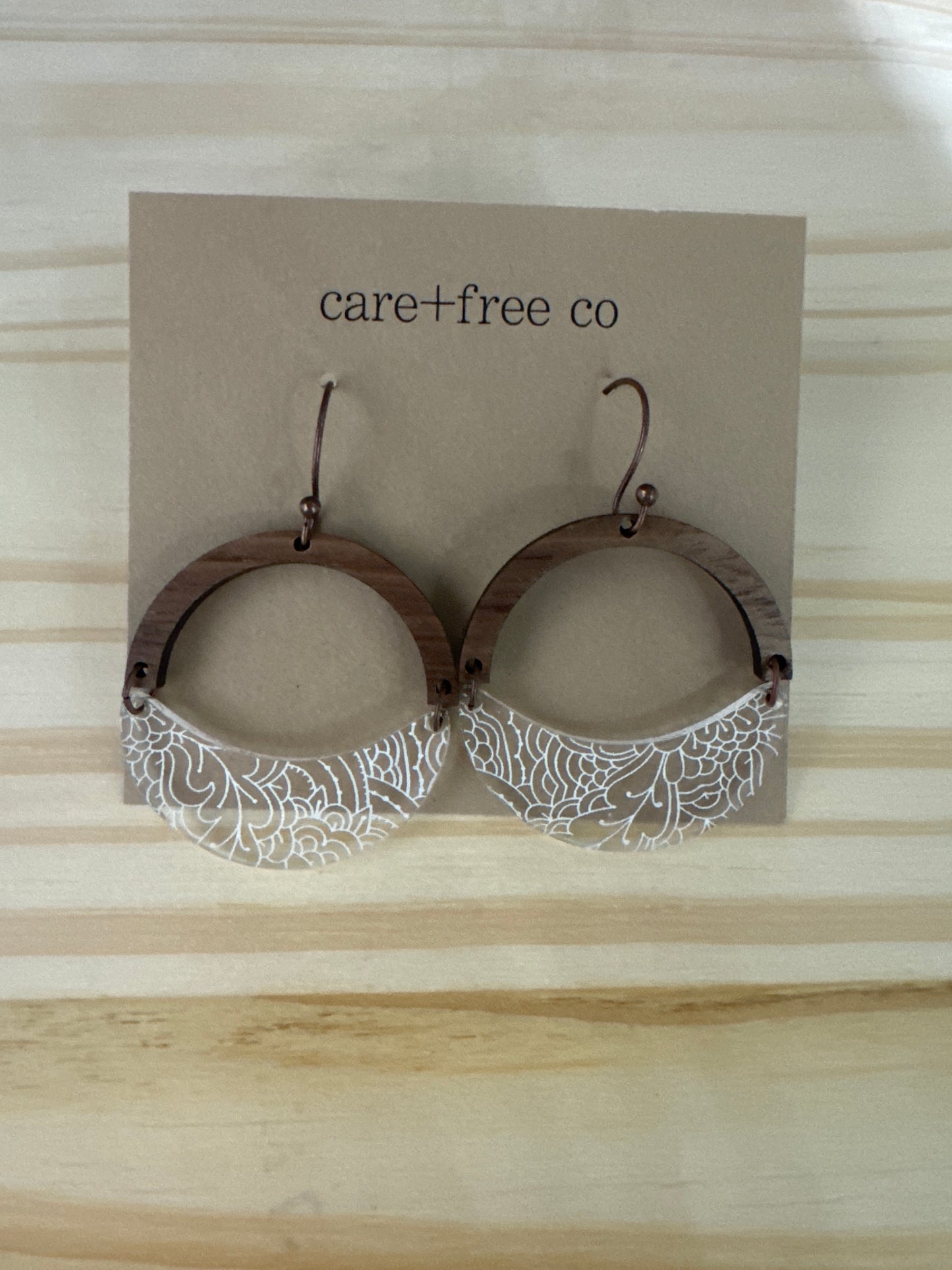 Clear Acrylic Floral Earrings by Care Free Co