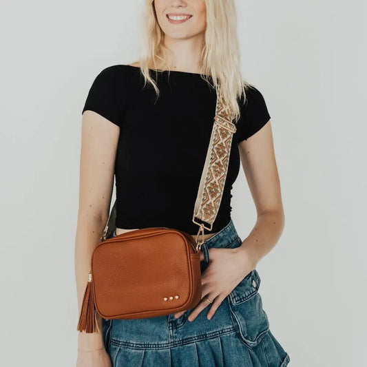 Willow Camera Crossbody Bag in Brown