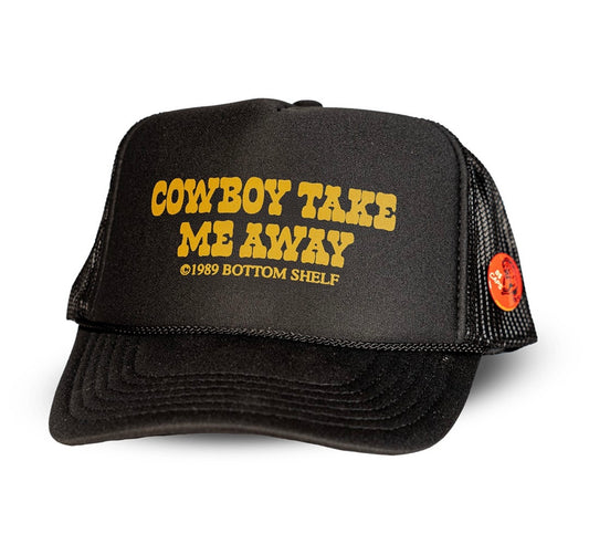 Cowboy Take Me Away Snapback Hat in Black