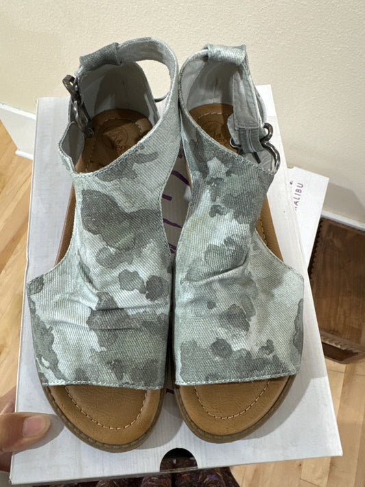 Grey Splatter Camo Twill Sandal Ks Boutique (Blow Fish)