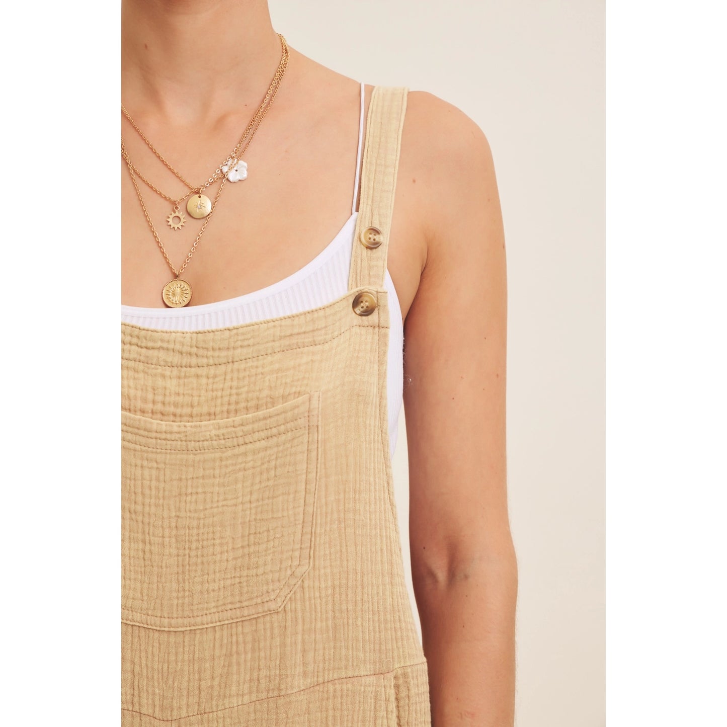 Mineral Washed Wide Leg Overall