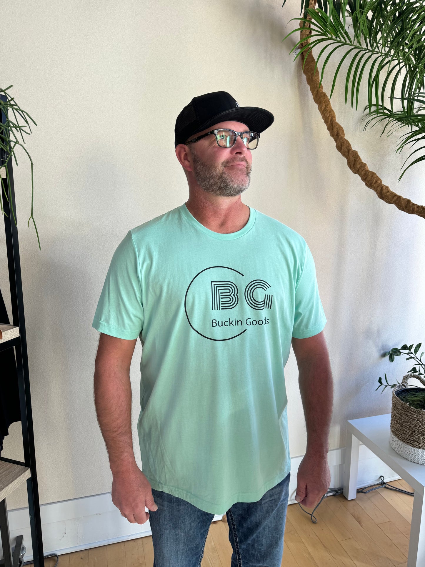 Teal Brand Tee Buckin Goods