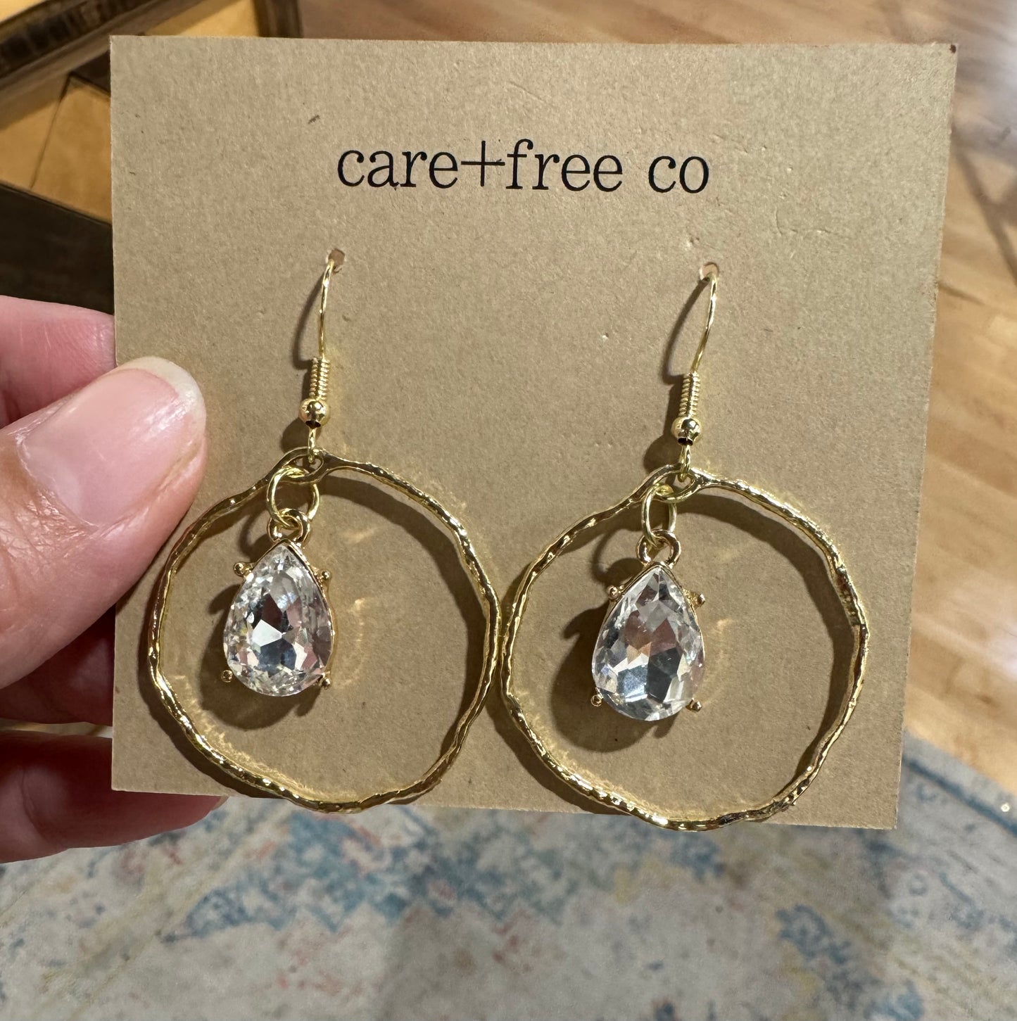 Hoop + Gem Earrings Care Free Co