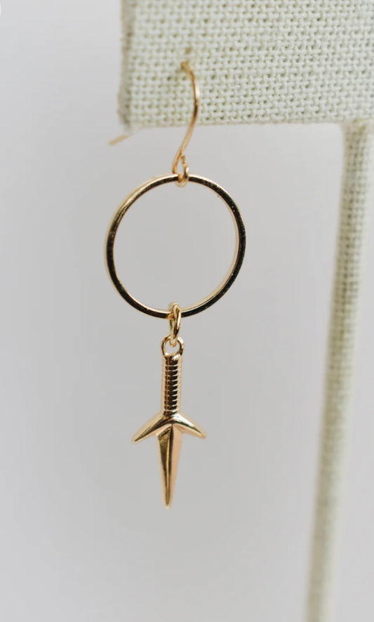 dainty dagger earrings