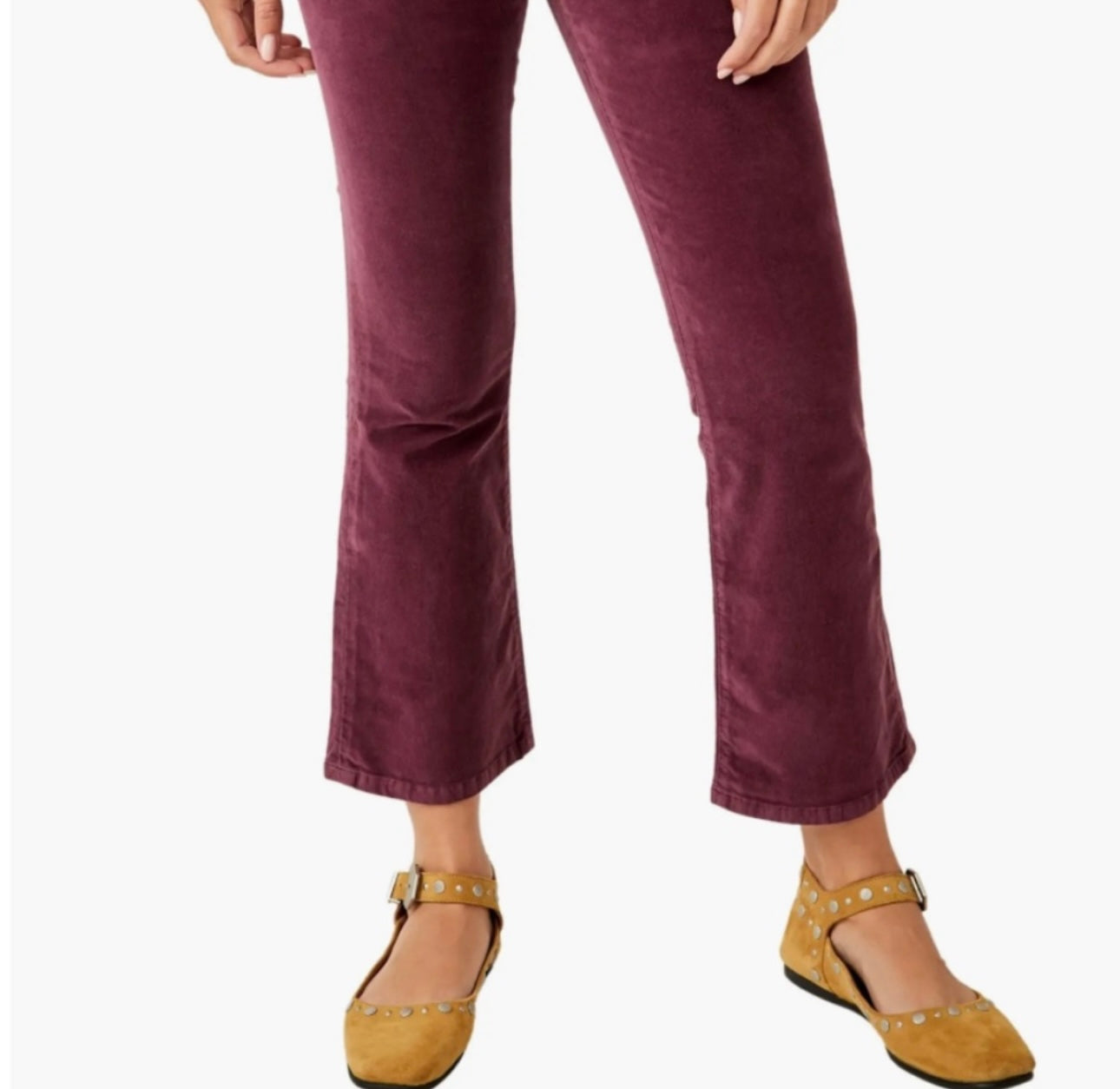 Free People Velvet Plum Pants