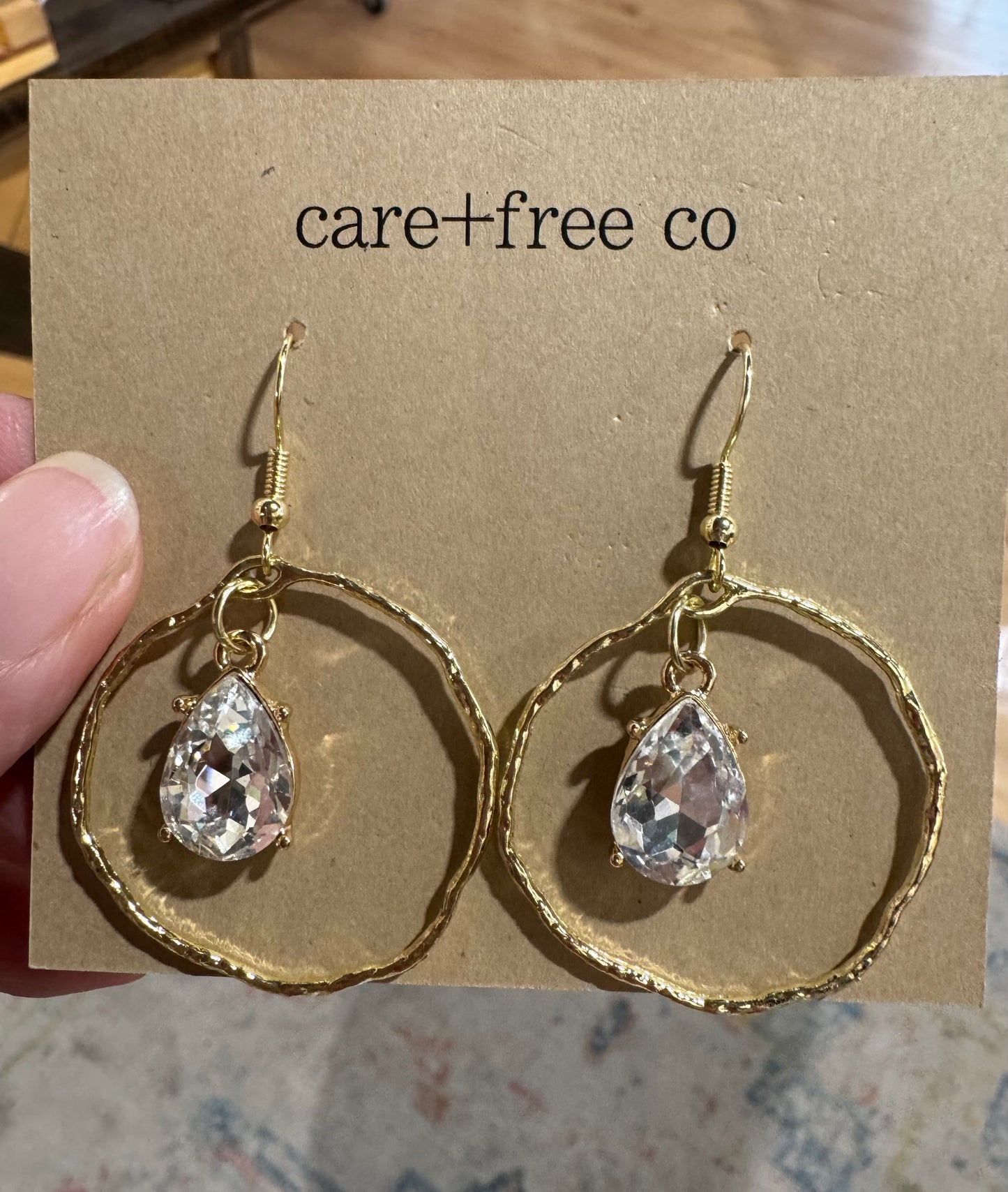 Hoop + Gem Earrings Care Free Co