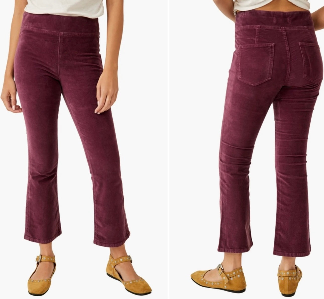 Free People Velvet Plum Pants