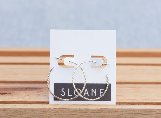 Twisted Everyday Sterling Silver Hoops
