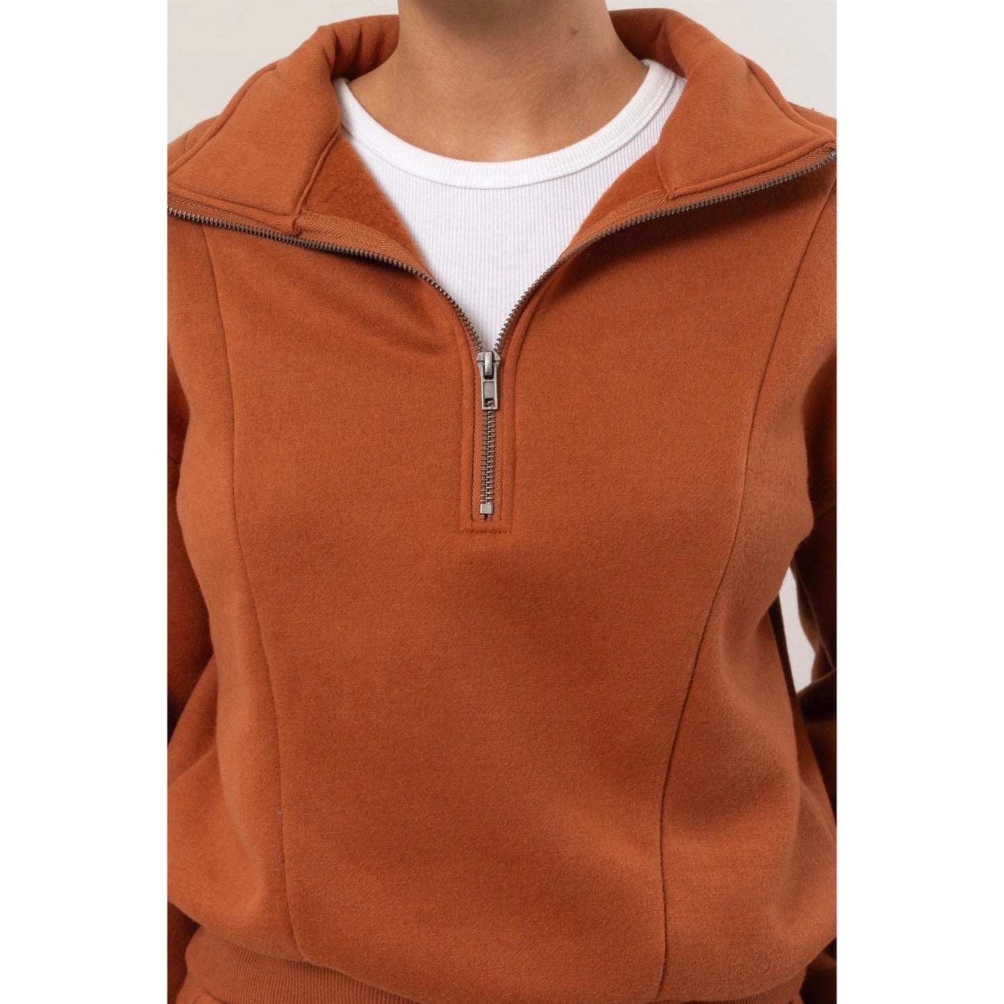 Half Zip Pullover in Chocolate