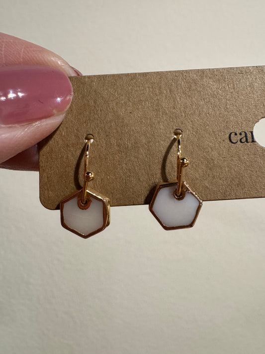 Drop Hex Mini Earrings