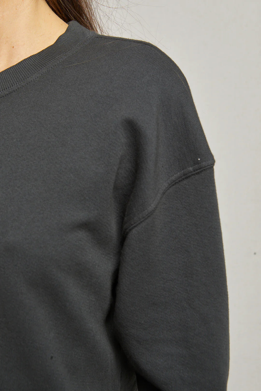 tyler french terry pullover sweatshirt in vintage black
