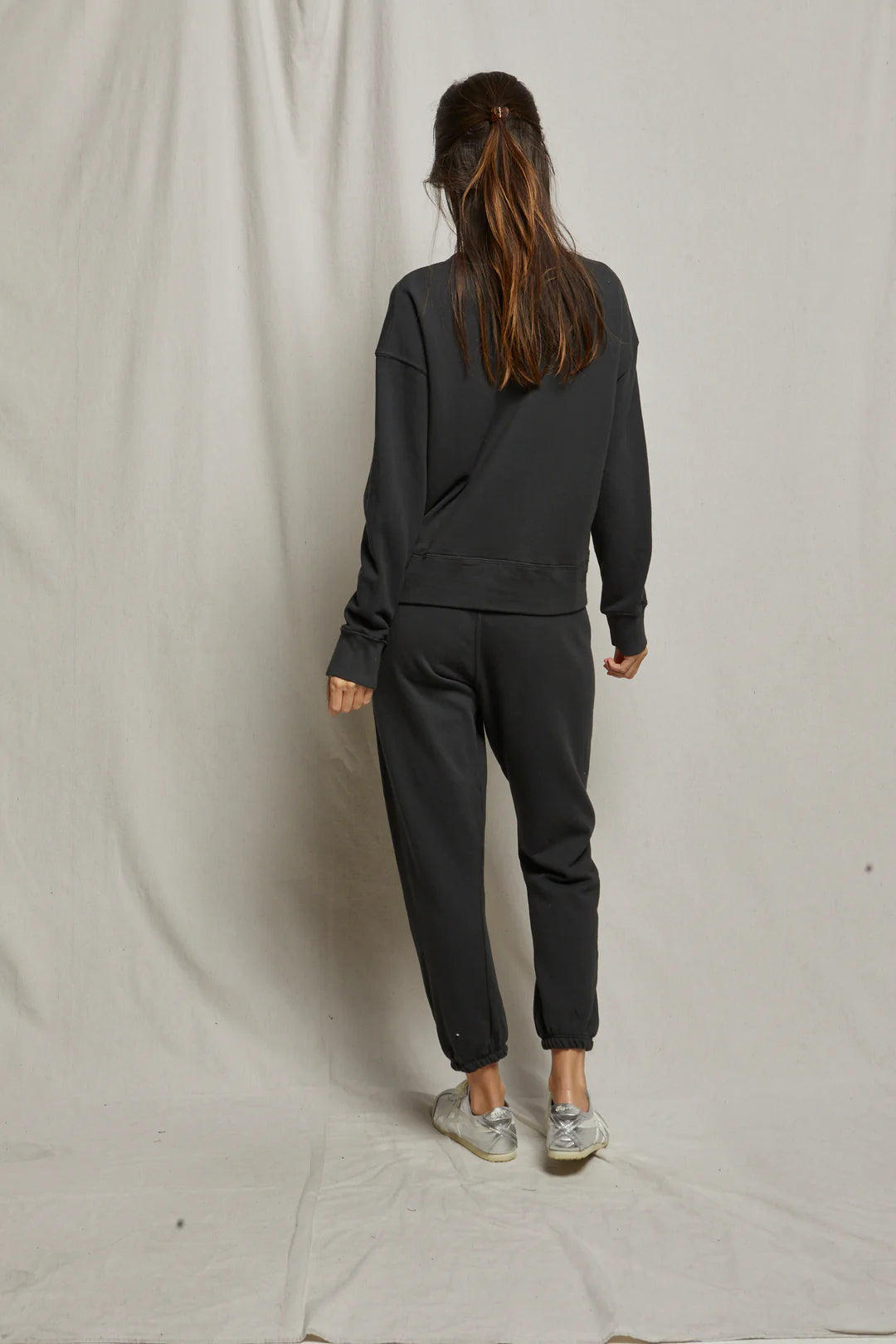 tyler french terry pullover sweatshirt in vintage black