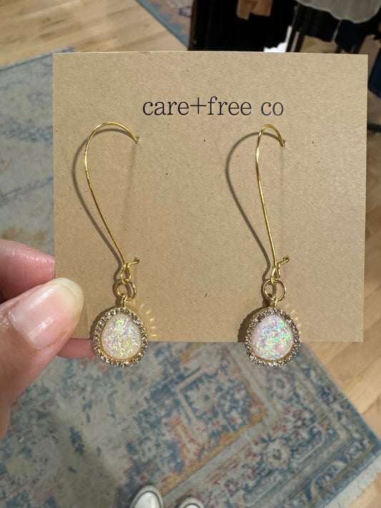 Drop Gem Earrings by Care Free Co