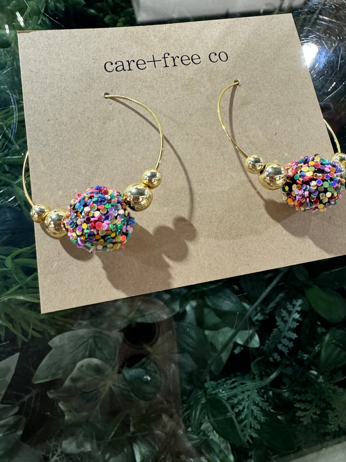 Sparkle Hoop Earrings Care Free Co