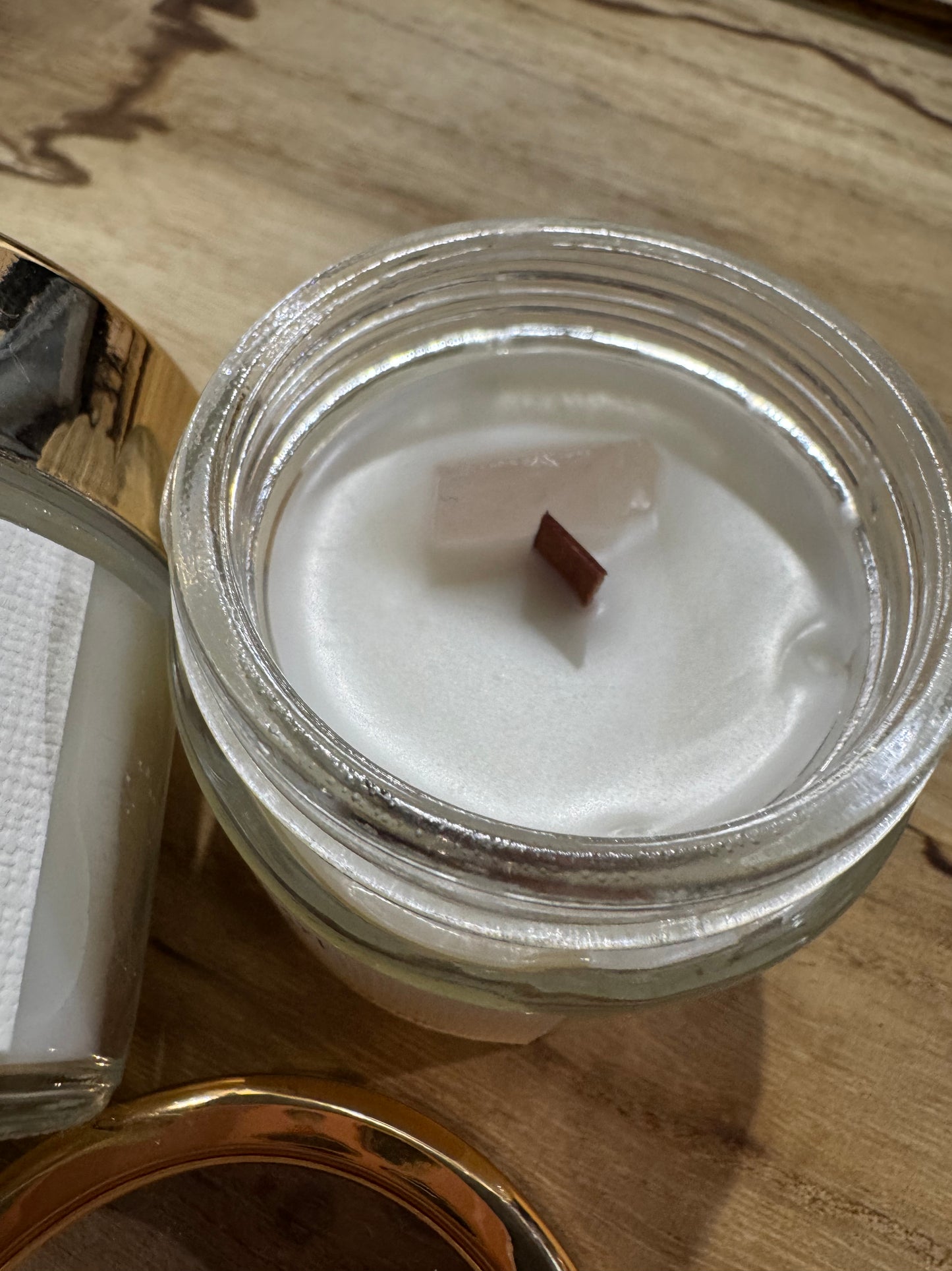 Crystal Travel Candle in Apricot Rose